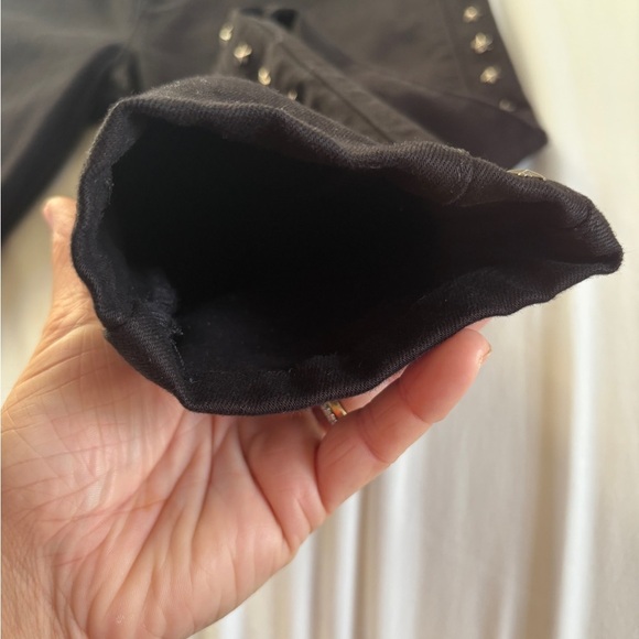 HUDSON Jeans Luna Mid Rise Black Metal Stars Denim Skinny Ankle Sz 29 - Picture 10 of 12